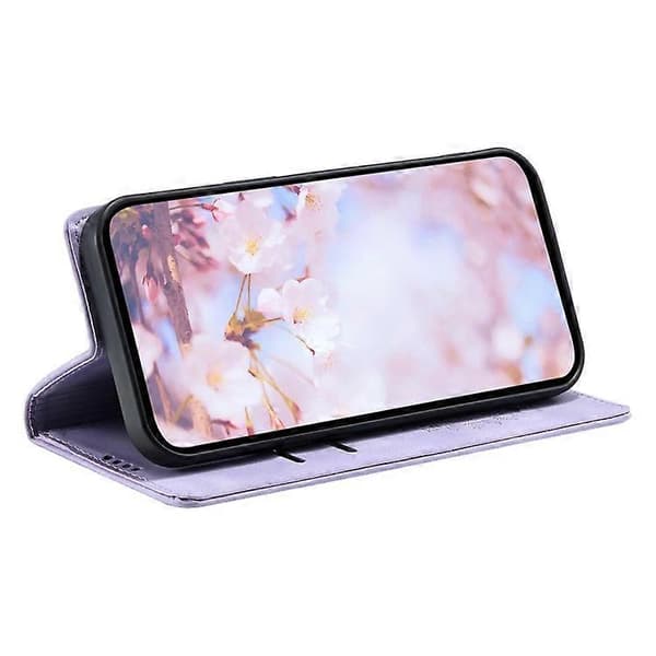 Kompatibel med Samsung Galaxy A55 5G Läderfodral Mandala Blomma Plånboksfodral Purple
