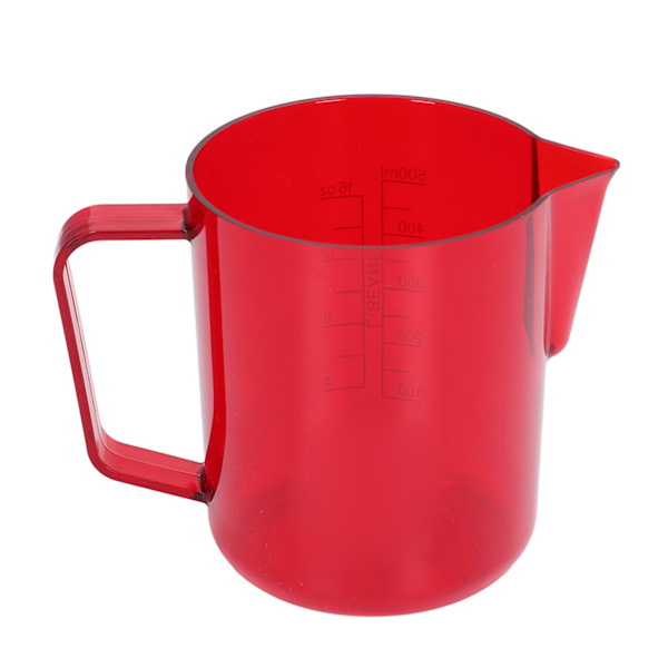 600 ml akryl kaffekande med ørnetud-formet vandudløb, anti-break skummende kande, rød