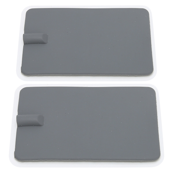 2 stk. Silikone Elektrode Pude Blød Elektrode Patch til Fysioterapi Instrument Grå 7 x 11cm