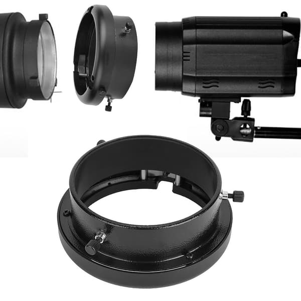 NiceFoto SN-10 Kameralys Mini Monteres til Bowens Mount Ring Adapter