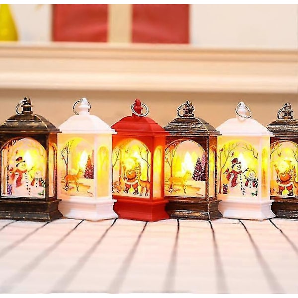 Juldekorationer LED Belysning Låda Dekorationer Jultomte