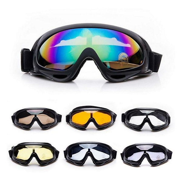Brune Imitasjon Splash Ski Briller Ride Utendørs Sport Øye Briller X400 Motorsykkel Briller Vind Og Sand