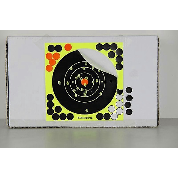 50x Fluorescerande Gula Reaktiva Splatter Papper Reaktiva Självhäftande Målskyttetavlor 203x203mm