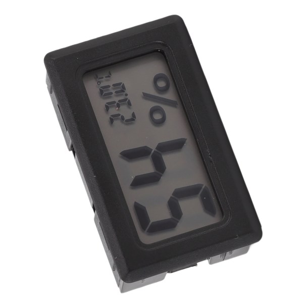 Termometer Hygrometer Sort LCD HD Digitalt Display Indbygget Elektronisk Temperatur Fugtighedsmåler til Skab Cigaræske