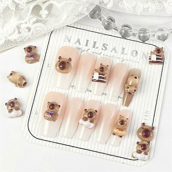 20 stk. Søde Akvatiske Delfin Neglekunst Resin Kawaii Cabochon Til Negledekorationer DIY Manicure Tilbehør 20 stk. WSP-014-20
