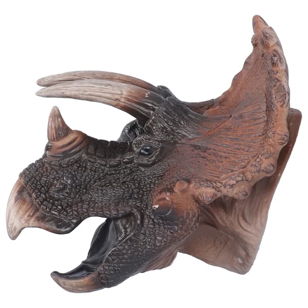 Triceratops-docka i gummi, giftfri, hållbar, handmålad, Triceratops-handdocka