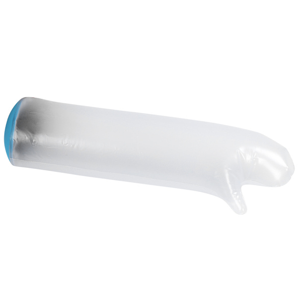 Vuxen kort arm P2201 55 cm för blå dykmaterial ringar PVC duschskyddshylsa Vuxen kort arm