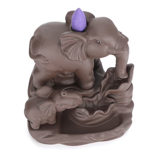 Tilbakestrøm røkelsesbrenner elefantform foss aromaterapi holder ornament dekorasjon