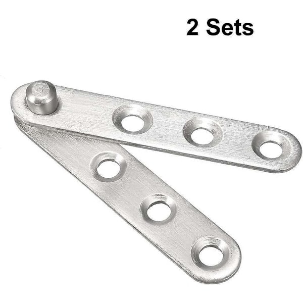 2 sæt rustfrit stål 360 graders roterende dørhængsel 60 mm x 11 mm