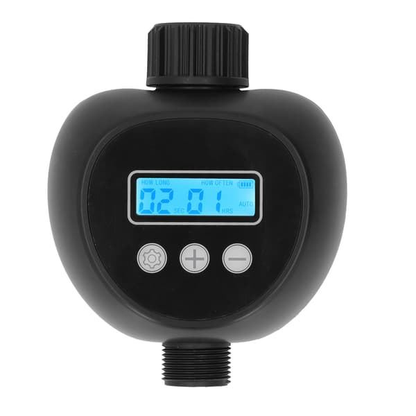 G3/4 Automatisk Vandingscontroller Sort Vandslange Endetimer Havetilbehør med Skærm til Plæne Altan
