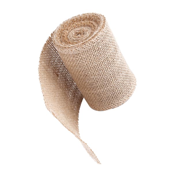 Jute Hessian-stoffrull for dekorative formål til julepynt (bredde: 10 cm)