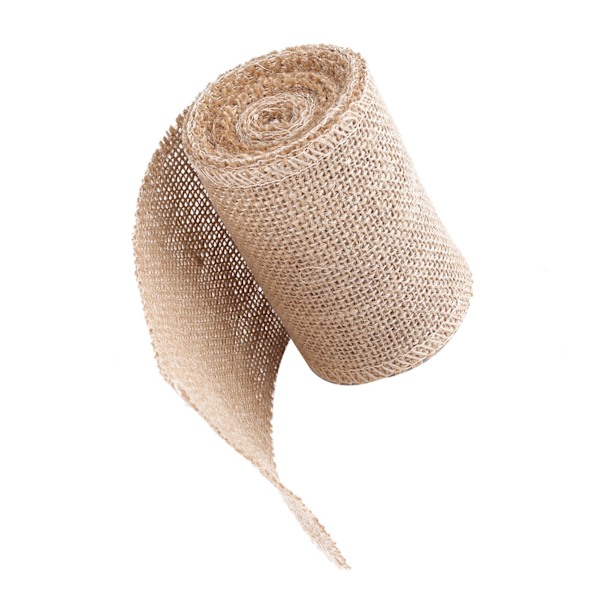 Jute Hessian tyg för att göra julfestdekorationer (bredd: 10 cm)