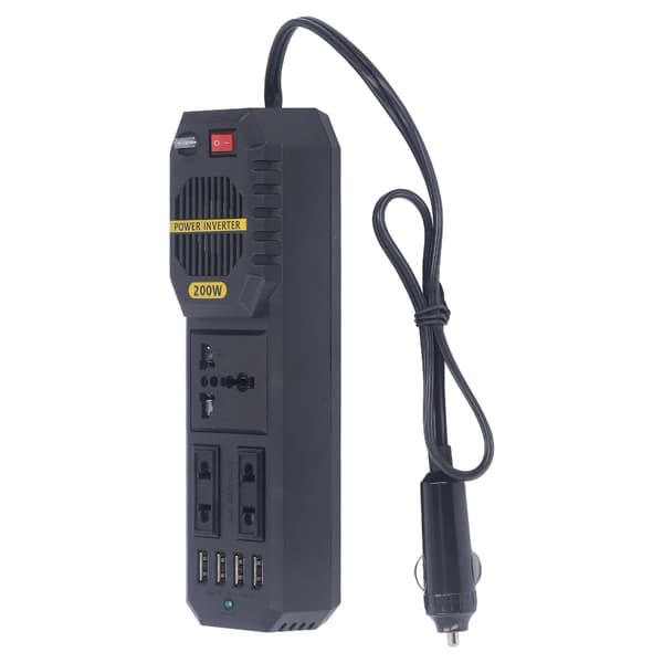 Auton tehoinvertteri 200W 12V - 220V PWM modifioitu siniaaltoadapterimuunnin 4.1A USB-porteilla