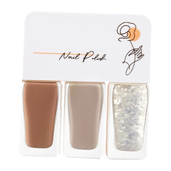 3-pack nagellackset på vattenbasis för kvinnor, lätt att ta bort, snabbtorkande nagellack för dejting, halloweenfest T05