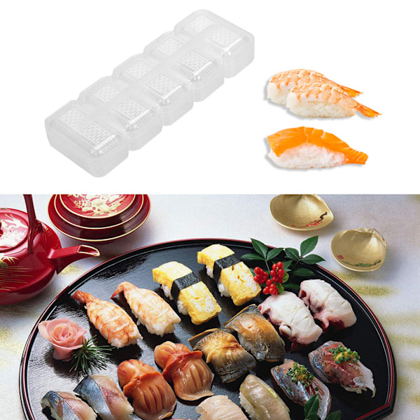 Universal Sushi Form Risbolde 5 Ruller Maker Non Stick Press Bento Værktøj Feriegave til Familie