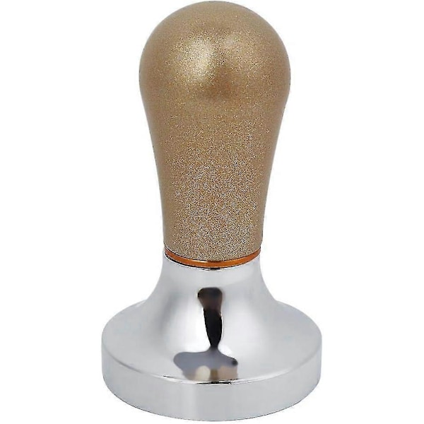Kaffe Tamper 57mm Aluminium med Grepshåndtak - Flat Espresso Tamper Maskinpresseverktøy for Kaffemaskin (Gull, 724) Zekai
