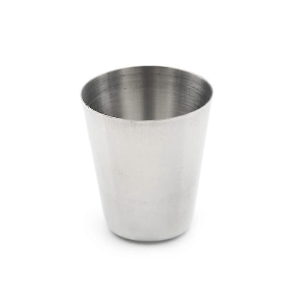 Nytt 4-pack Camping / Rese Shotglas Set i Rostfritt Stål