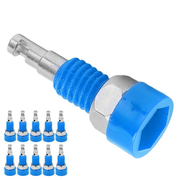 10 stk 2 mm Banana Hunn Jack Socket Connector Adapter Panel Mini Binding Post for Electronic InstrumentBlue