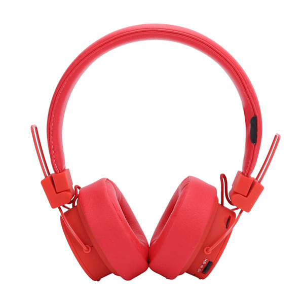 Bluetooth 4.1 trådlösa hörlurar över örat hörlurar MP3 musikspelare stöd minneskort röd