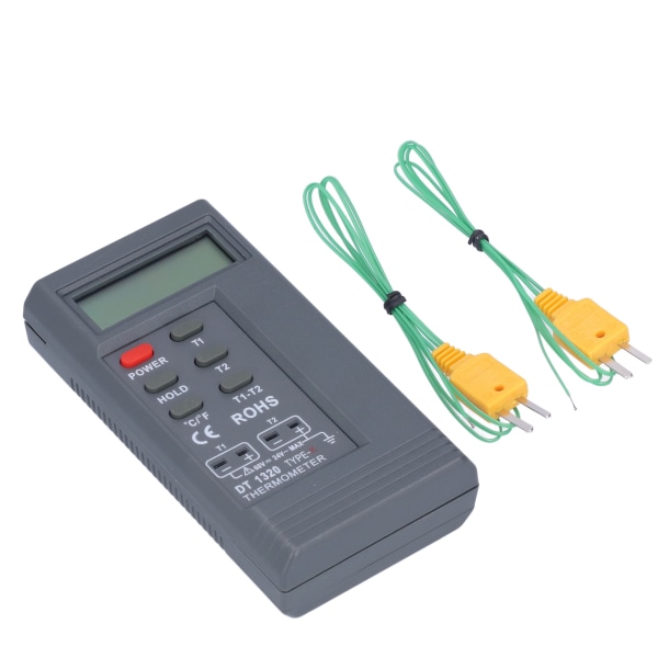 DT1320 Digital termometer 200℃~1370℃ Mätområde LCD-display temperaturmätare med K-typ temperatursond