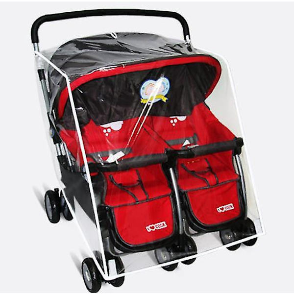Universal Twin Baby klapvogn regnslag og myggenet