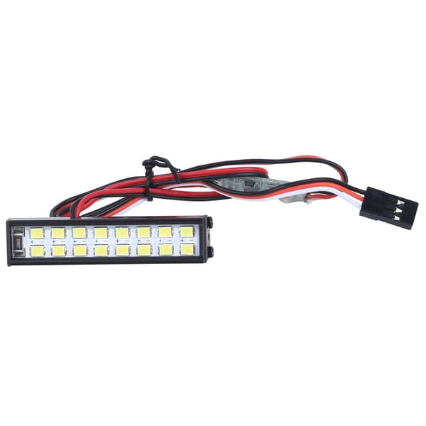 16 st LED-lampor för RC-bilstak, universell LED-ljusramp, tillbehör, längd 55 mm