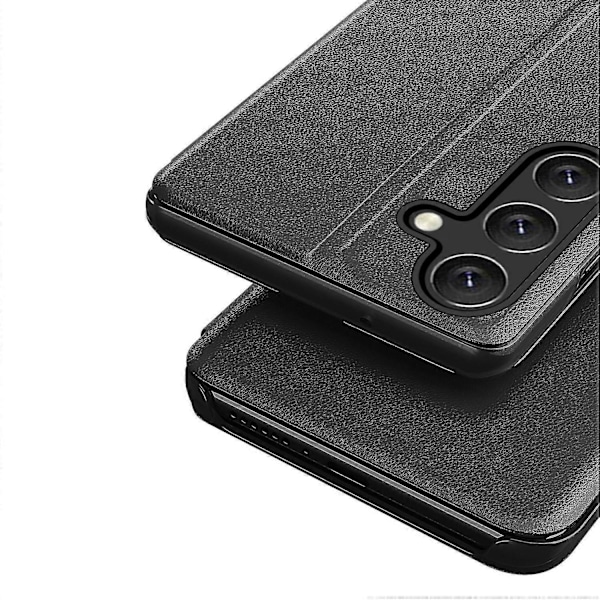 Samsung Galaxy A54 5g Magnetiskt Självstängande Mobilskal - Klar Fönstervisning - Anti-repor Flip Läderfodral Safir