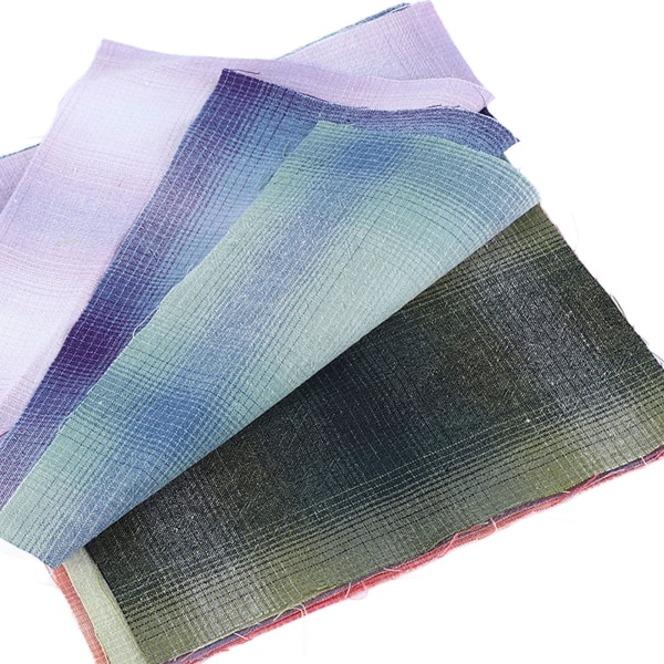 9 st Gradient plädtyg 7,9 x 7,9 tum handgjorda gör-det-själv, mjukt blekningsbeständigt quilttyg för Bangs-väskor