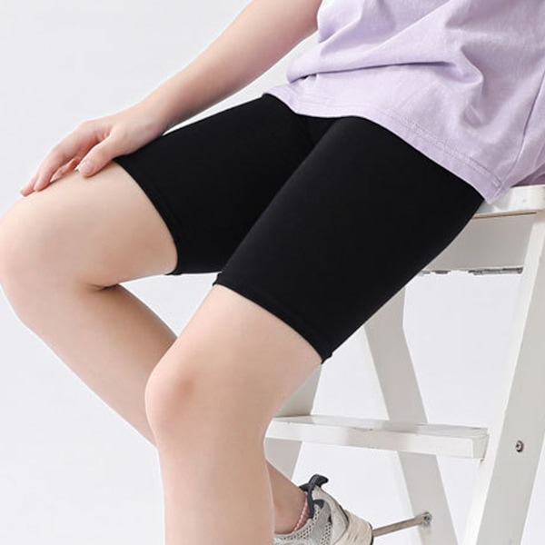 Baby Girl Tight Fit Shorts Undvik exponering Hög elasticitet Tunna småbarn cykelshorts för sommaren Svart 110(100‑110cm / 39.4‑43.3in)