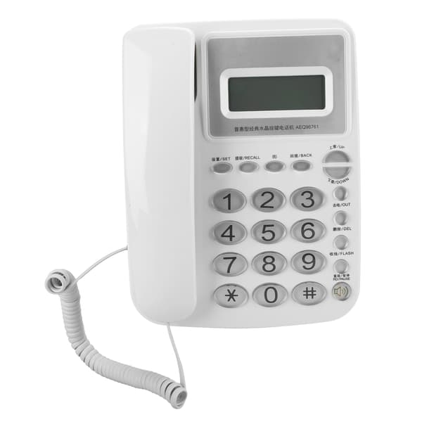 AEQ96761 Kristallknappar Hushållskontor Hemtelefon Fast utrustning Vit