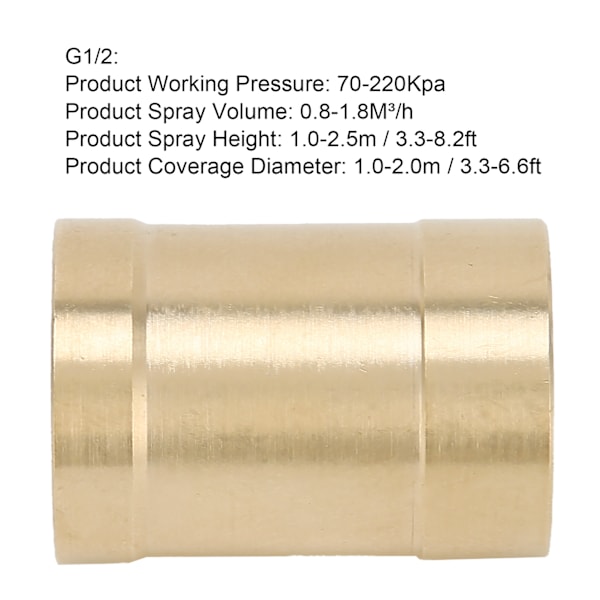 Messinkinen jäähdytyssuihkusuutin - G1/2 20 mm naaraskierre
