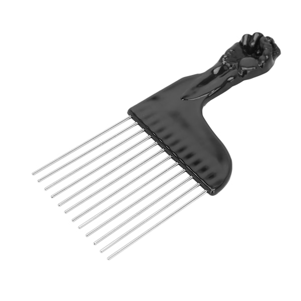 Salon Metal Pick Comb Kannettava Detangle-muotoilukampa pitkille paksuille kiharille hiuksille
