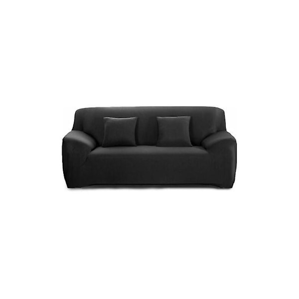 2-sits Stretch Sofföverdrag med Armstöd, Sofföverdrag (Svart, 2-sits) 680g