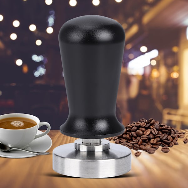 51mm flad bund rustfrit stål fjeder kaffestamper pulvertampningsværktøj til hjemmet kaffebar