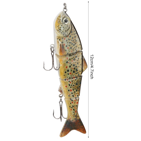 12cm/18g ABS Plast Multi Sektioner Kunstig Fiske Lokkemad Svømme Bait Hav Hård Lokkemad FiskegrejY145-4