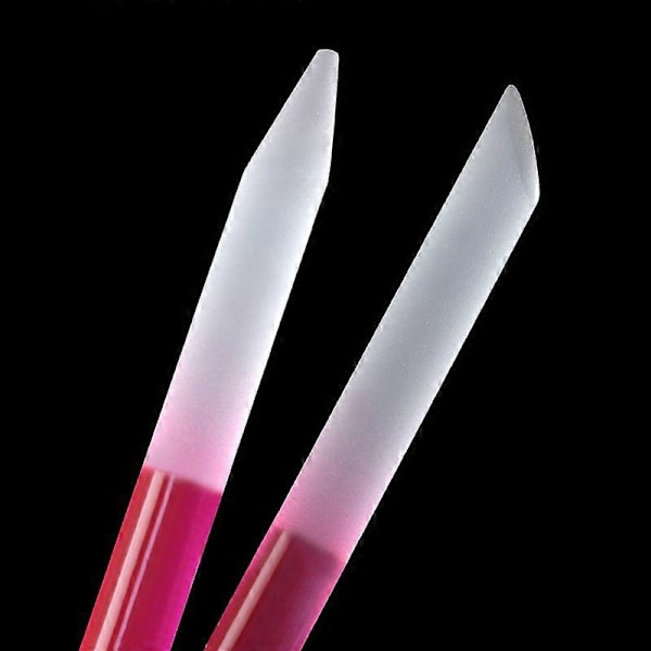 1 stk. Professionel Glas Manicure Pind til Neglebåndstrimmer og Pedicure Negletilbehør Høj Præcision Størrelse 10,4x0,5cm Lavendel