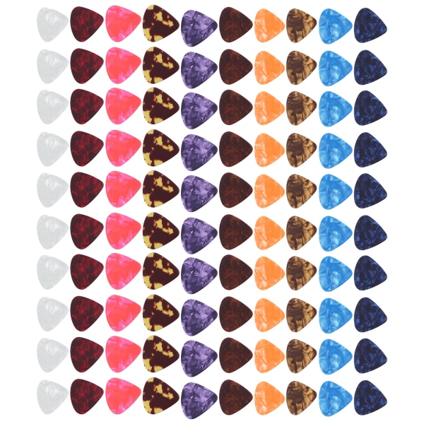 100 kpl kitarapoimia värikkäitä selluloidisia sormensuojaustyökaluja kielisoittimien tarvikkeet0,96 mm
