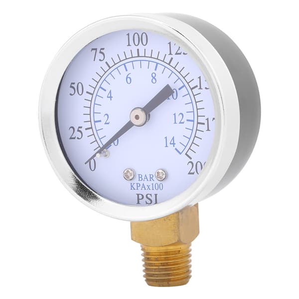 Luftkompressor Tryk / Hydraulisk Måler 1/4\"NPT 0-200PSI 0-14bar Manometer