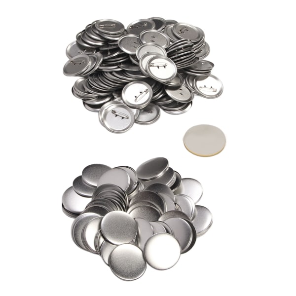 100 settiä tyhjä toimitus pyöreä merkkineulasarja Monikäyttöinen, innovatiivinen metallinen nappimerkkisarja tee-se-itse-asetuksiin 75 mm/2,95 tuumaa