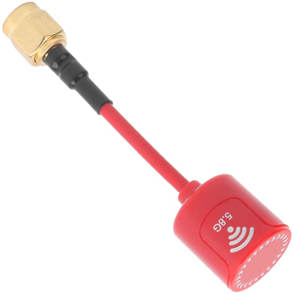 Professionel 5.8GHZ 2.8dbi Antenne Signalforstærkning Antenne Tilbehør til FPV Racing RC Drone Rød SMA