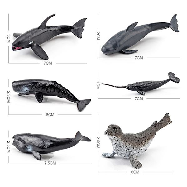 12 STK Mini havlegetøj til børn Plast havdyr figurer Simulering havdyr Model dekoration