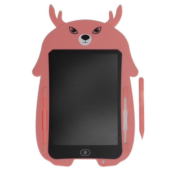 8,5 tommers LCD-skrivetavle Øyebeskyttelse LCD Fargerik Doodle Håndskriftpapir for 3 år + (Lyse rosa hjortfarget penn)