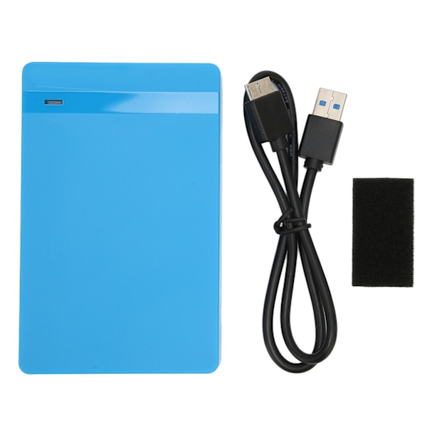 2,5-tums hårddiskhölje USB3.0 Plug and Play mobilt HDD-hölje externt HDD-höljesadapter för Windows för OS blå