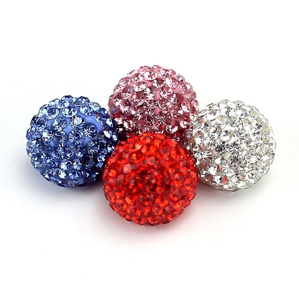 Håndlavede krystalrhinestone bildæk ventilkapper (sæt med 4) blå