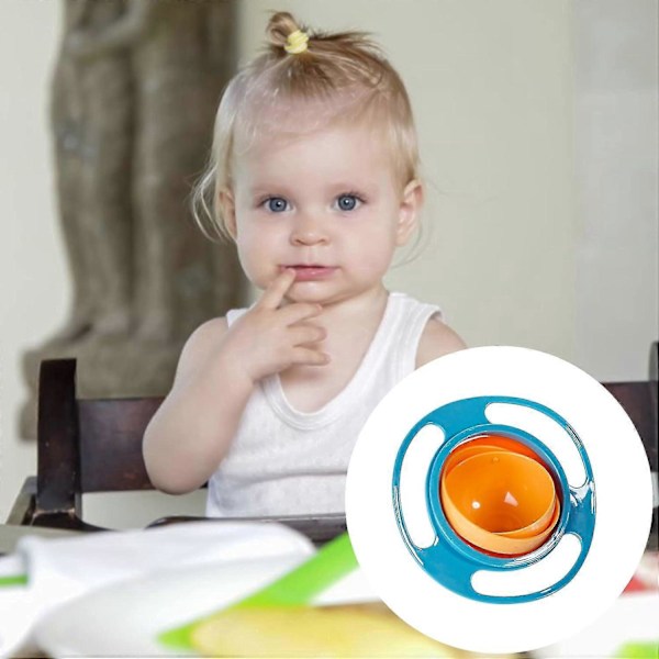 Baby Magic Gyro Skål, Kreativ Spillresistent Skål För Matning, 360 Graders Roterande Spillfri Skål För Bebisar Över 6 Månader -CHSZ 3st