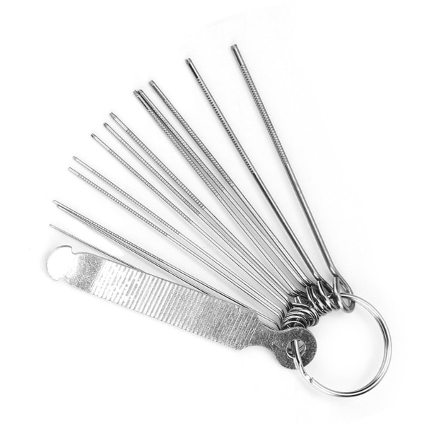 Guitar Bridge Saddle Nut Files 13 Neddles Set Tool Kit Tilbehør Ukelele
