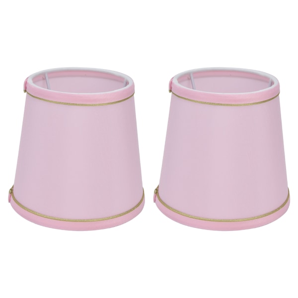 2 STK E14 lampeskærm i europæisk stil Pink lampeskærm til lysekrone bordvæglamper til hjemmet