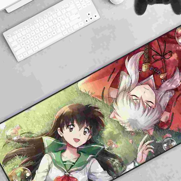 Anime musematte tegneserie mønster vanntett naturlig gummi stor musematte med antislip tekstur CMP220 90x40cm(35inx16in)