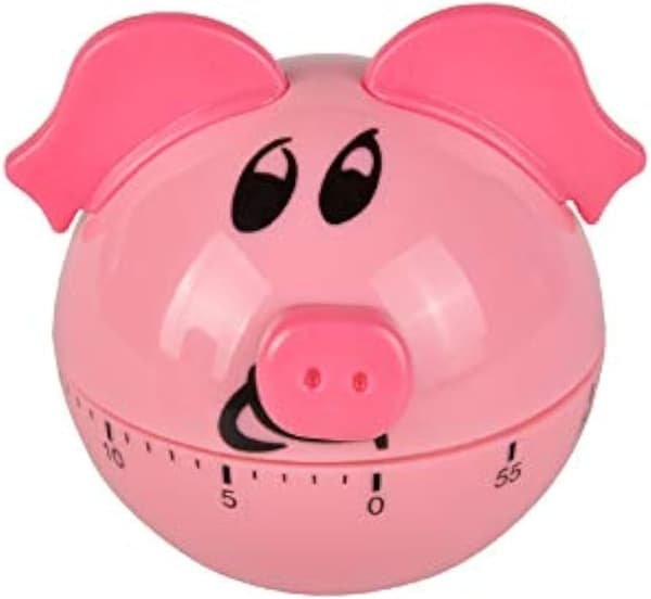 Mekanisk kjøkkentimer, tegneseriegrisform, søt nedtellingstimer, egnet for baking og matlaging, læring