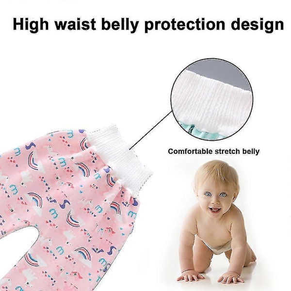 Vattentäta och läckagesäkra blöjbyxor för baby pojke och flicka - 2-pack stil 3 L